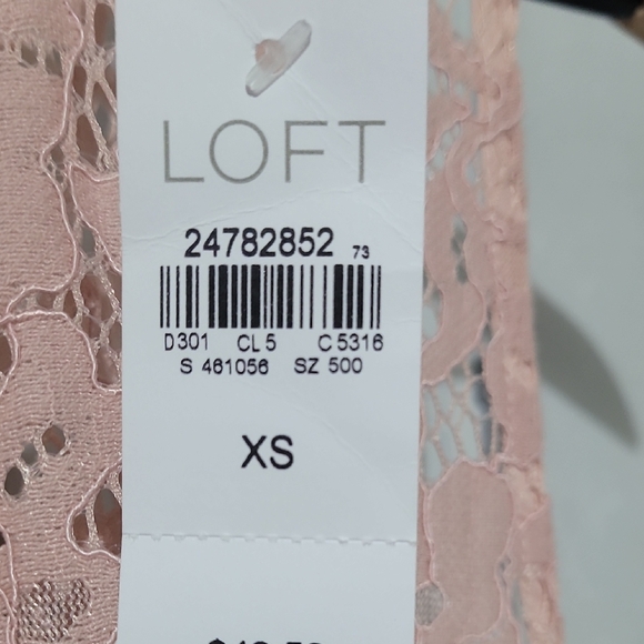 LOFT Lace Sleeveless Blouse - Soft Peach - Picture 2 of 6